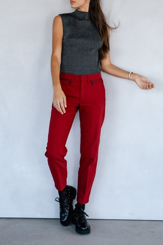 Pantalon slim 7/8 Willow Polyneo - Rouge