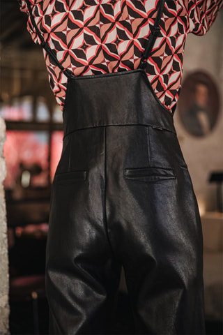 Salopette slim Thalie Biker - Noir
