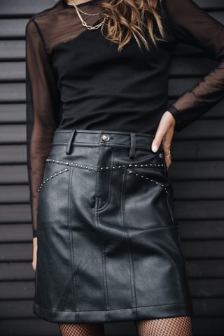 Jupe Zelya Biker - Noir
