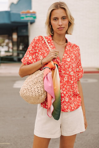 Chemisier Wina Daisy - Rouge