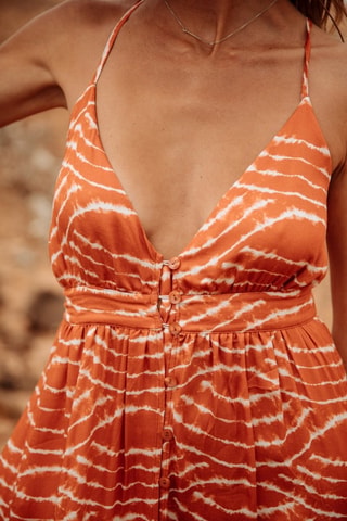 Robe Reyes Deserty - Blanc et orange
