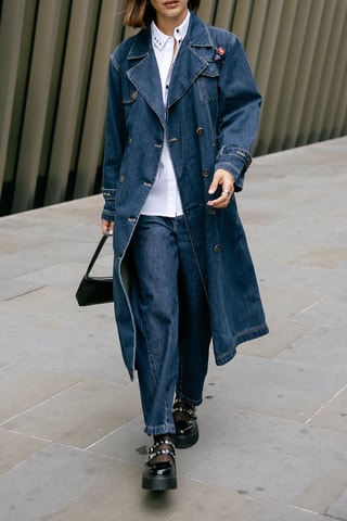 Trench en jean Paula - Bleu