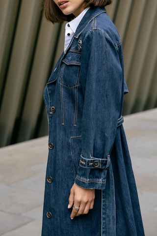 Trench en jean Paula - Bleu