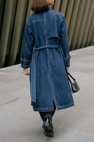 Trench en jean Paula - Bleu