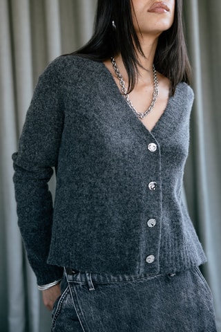 Gilet court en laine Clarane - Anthracite