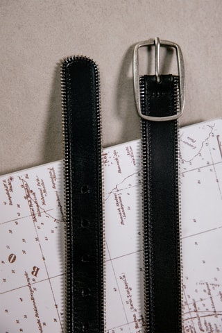 Ceinture en cuir Zipy - Noir