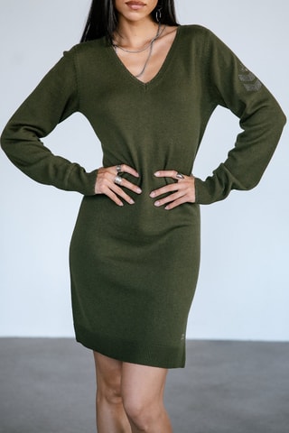 Robe pull en laine et cachemire Reema - Vert