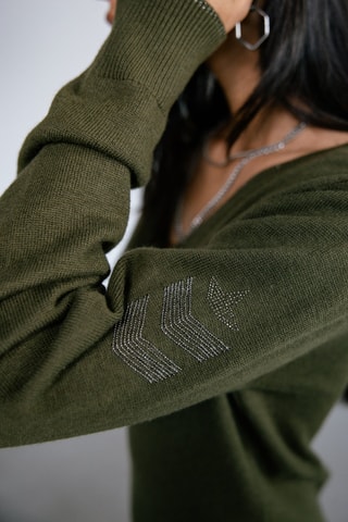 Robe pull en laine et cachemire Reema - Vert