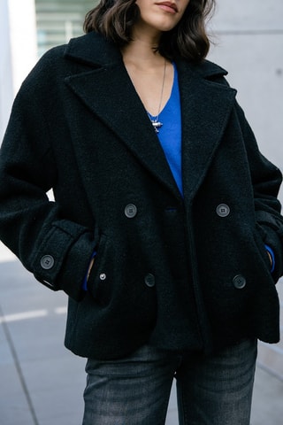 Caban en laine Vicky - Noir