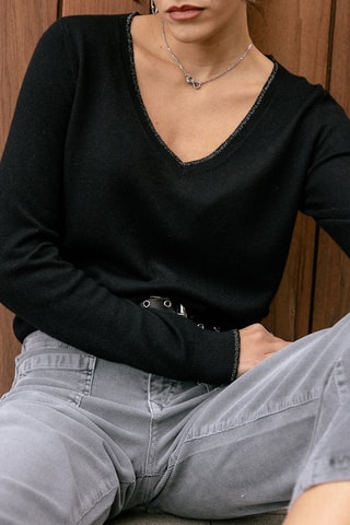 Pull en laine et cachemire Preem - Noir