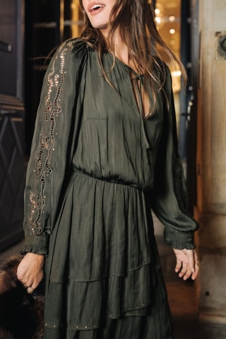 Robe courte Roenie Lace - Vert