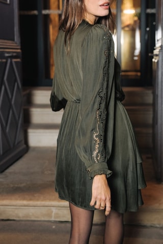 Robe courte Roenie Lace - Vert