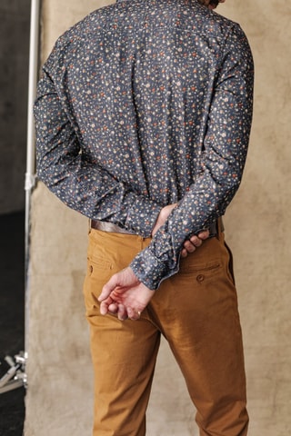 Chemise Jeremiah Cord Flower - Bleu