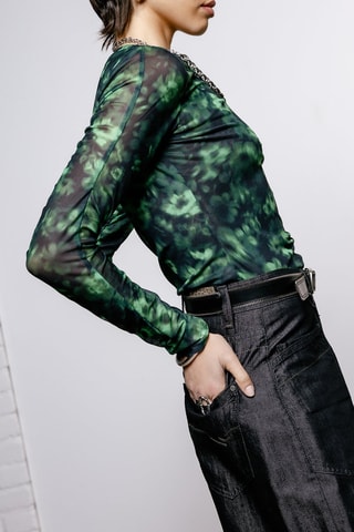 Jean large taille haute Gaby - Bleu