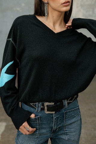 Pull en laine et cachemire Penny - Noir