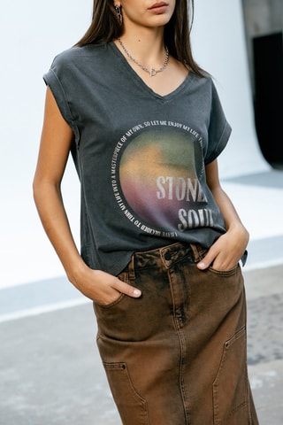 T-shirt droit Thomsen - Noir