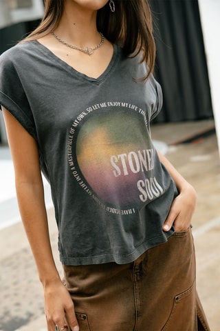 T-shirt droit Thomsen - Noir
