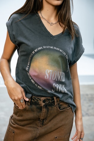 T-shirt droit Thomsen - Noir