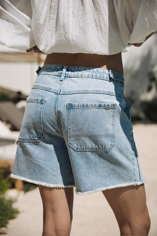 Short en jean - Bleu