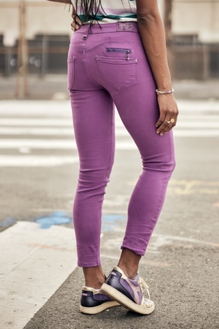 Jean 7/8 Alexa Cropped New Magic Color - Violet
