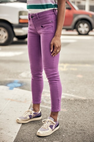 Jean 7/8 Alexa Cropped New Magic Color - Violet