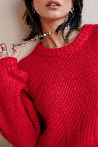 Pull en laine et mohair Passy - Rouge