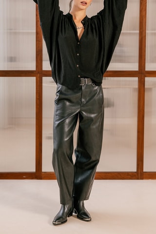 Chemisier oversize Belly Magic Sky - Noir