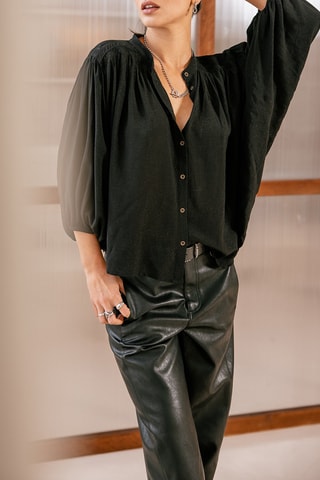 Chemisier oversize Belly Magic Sky - Noir