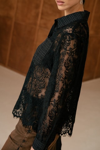 Chemisier en dentelle Consuelo - Noir