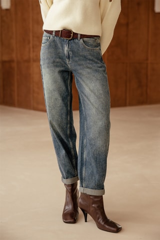 Jean boyfriend 7/8 Maeva - Bleu