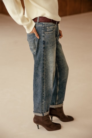 Jean boyfriend 7/8 Maeva - Bleu