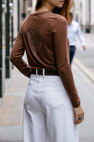 T-shirt droit Torina - Marron