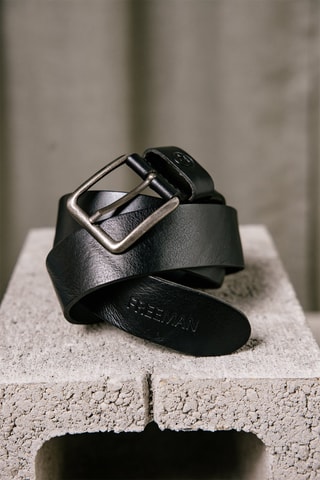 Ceinture en cuir Agust - Noir