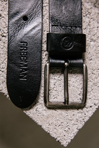 Ceinture en cuir Agust - Noir
