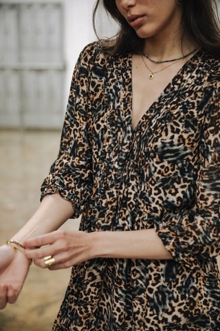 Robe ample Juna New Leo - Noir et beige