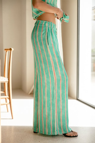 Pantalon palazzo - Vert