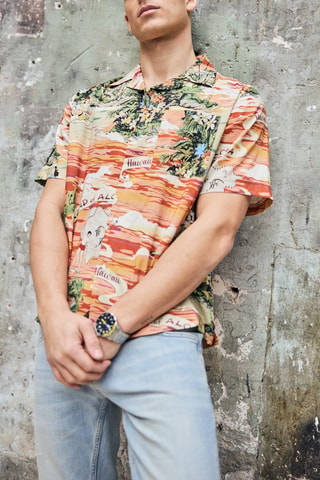 Chemise - Vert et orange