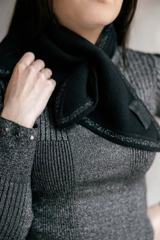 Foulard en laine et cachemire Fily - Noir