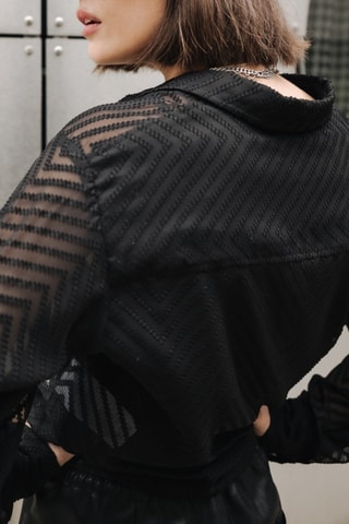 Chemisier Caretina Zig Zag - Noir