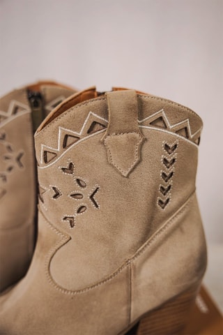 Bottines en nubuck - Beige
