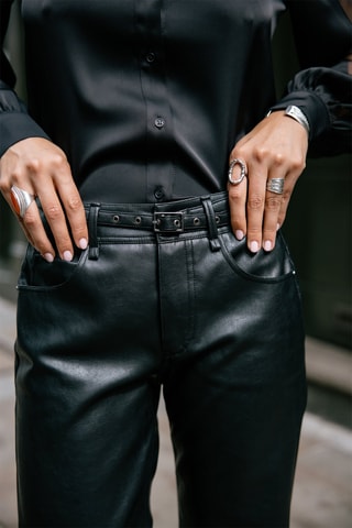 Jean boyfriend 7/8 Timea Pirata - Noir