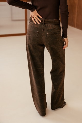 Jean droit en coton biologique Hannah - Marron