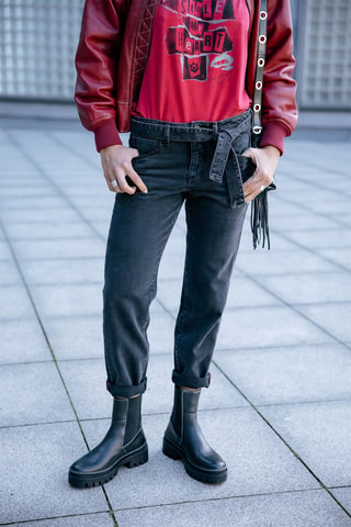 Jean boyfriend 7/8 Timea Pirata - Bleu