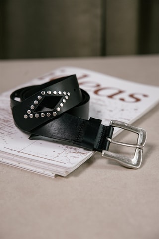 Ceinture en cuir Losane - Noir