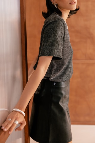 Minijupe taille haute Zelou - Noir