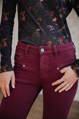 Jean Alexa High Waist New Magic Color - Rouge