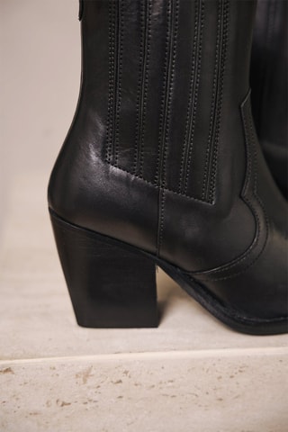 Bottines en cuir - Noir