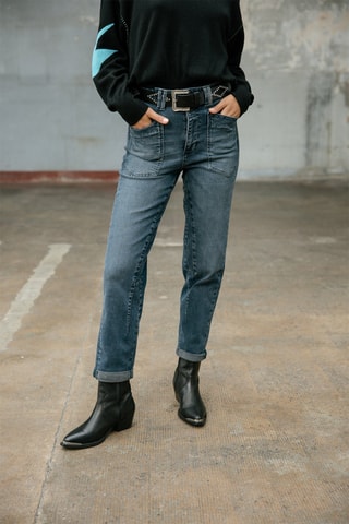 Jean boyfriend 7/8 Edita Denim - Bleu clair