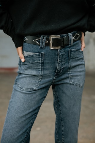 Jean boyfriend 7/8 Edita Denim - Bleu clair