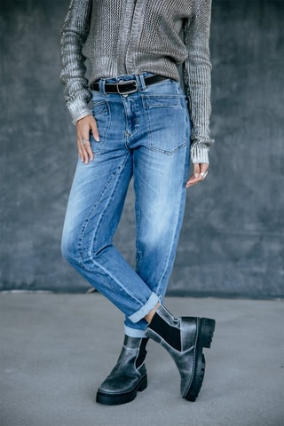 Jean boyfriend 7/8 Edita Denim - Bleu